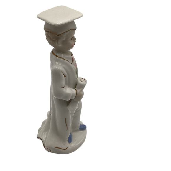 Vintage Porcelain Graduate Boy Figurine 1980s 7.75" - Picture 4 of 9